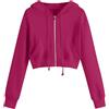 Mrat Felpe con cappuccio da donna Uk giacca con cappuccio corta con zip felpe con cappuccio a maniche lunghe casual con coulisse top Y2k pullover top felpe leggere morbide palestra allenamento