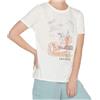 Skechers T-Shirt da Donna Airbrush Tee, Bianco Neve, Taglia S, Biancaneve, S