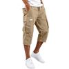 Generico Pantaloni Corti Uomo Estivi 3/4 Bermuda Cargo Pantaloncini Slim Fit Molte Tasche in Cotone Tasconati Casual Shorts Pantaloni Corti Sportivi