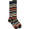 Gallo Calze Lunghe da Uomo, Cotone Poliammide Elastan, Fantasia Righe Multicolor, Foresta/Biscotto, Taglia 40-45, Made in Italy, AP103413