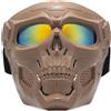 Maschera tattica sul viso, visiera con occhiali per airsoft e paintball, tiro