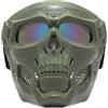 Maschera tattica sul viso, visiera con occhiali per airsoft e paintball, tiro