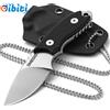 Omesio Coltello da collo, piccolo coltello fisso Edc D2 con fodero in Kydex e ca