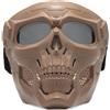 Maschera tattica sul viso, visiera con occhiali per airsoft e paintball, tiro