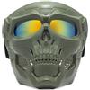 Maschera tattica sul viso, visiera con occhiali per airsoft e paintball, tiro