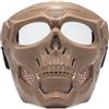 Maschera tattica sul viso, visiera con occhiali per airsoft e paintball, tiro