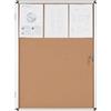 Bi-Office Enclore - Bacheca In Sughero, 9 x A4, Bacheca Con Anta Battente Per Interni in Alluminio, 720 x 981 mm