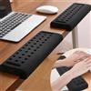 CHARMNAIL 2 Pezzi Poggiapolsi in Memory Foam, Supporto a L per Tastiera e Mouse, 30x10cm Spesso con Base in Silicone Antiscivolo per Ufficio e Gaming