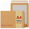 STRBOXONG Buste Cartone A4 Rigide per Spedizioni, Buste Rigide A4 C4 229x324mm con Chiusura Adesiva, Carta Kraft per Documenti, Foto e Certificati, Protezione Anti-Pieghe, STRBOXONG, Confezione da 10 Pezzi