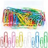 EMMALOUISESMITH 100 Pezzi Graffette Colorate Piccole Grandi Fermagli Per Carta,50mm,33mm Clip Colorate Per Documenti,Scuola,Forniture Per Ufficio
