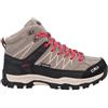 CMP Rigel Mid Scarpe da Trekking Unisex Bambino WP, Deserto Carminio, 38 EU