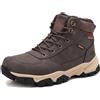 ARRIGO BELLO Scarpe Uomo Invernali Scarponcini Neve Antiscivolo Stivali Comode Stivaletti Pelliccia Calda Outdoor Trekking Montagna Boots Taglia 41-46 (A DKMarrone, Taglia 45)