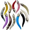 junkang 10pcs Charm acrilico avorio ciondolo multicolore creazione di gioielli fai da te fatti a mano per accessori per collana uomini e donne indossano dente di lupo