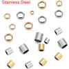 NONE 100 pz 1.5mm 2mm 2.5mm Estremità In Acciaio Inox Perline A Crimpare Foro Grande Distanziatore Perline Per Il Braccialetto FAI DA TE Collana creazione di gioielli