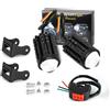WUMFIRE Mini faro di guida per moto Scooter ATV universale bicolore per faretto ausiliario Accessori per fendinebbia per moto
