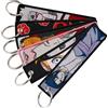 Bandai Portachiavi con ricamo anime giapponese Portachiavi per motociclette Zaino per auto Chaveiro Portachiavi Accessori per gioielli di moda