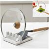 NONE Portacucchiaio da cucina Forchetta Spatola Scaffale Organizzatore Porta bacchette in plastica Cuscinetto antiscivolo per cucchiai