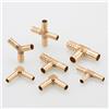 NONE Adattatore per connettore per tubo in ottone a tre vie tipo T a T 4mm 5mm 6mm 8mm 10mm 12mm 16mm 19mm portagomma