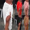 NONE 5 colori Ruffle Sarong per le donne 2024 Estate Solid Bikini Gonna lunga Abito da spiaggia Nuoto Protezione solare Swim Cover Up Monokini