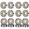 AOKIN 10 pezzi 608 ZZ 608RS cuscinetti a sfera 608ZZ cuscinetti a sfere per skateboard a gola profonda in miniatura con doppia schermatura in metallo 8mm X 22mm X 7mm