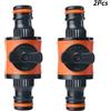 2PC Tubo da giardino Rubinetto Valvola di intercettazione Raccordo Connettore Accoppiatore per tubo Arresto Collegamento acqua Riparazione Giunto Sistema di irrigazione Adap