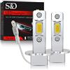 S&D 30000LM H1 Faro LED 100W Mini Canbus H3 Led per Auto Faro Fanless Luce Auto Diodo Fendinebbia 6000K Bianco 3000K Giallo