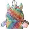 NONE Elegante zaino con paillettes unicorno borsa a tracolla portatile di moda borsa portaoggetti per la scuola zaino colorato brillante per ragazze