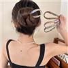 NONE Fermaglio per capelli retrò in acetato a forma di U per donna, elegante temperamento, coda di cavallo, forcina per ragazze, accessori per capelli