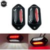 WYMECT 1Pc 12V 24V 8LED Lampada targa Trailer Fanale posteriore IP67 Impermeabile Numero di camion Luce targa 4500K Dual Color Attenzione luci