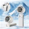 eTechno Ventilatore elettrico portatile portatile 5 velocità regolabile Turbo 3600MAH Ventole a batteria Display a LED Ventilatore personale ricaricabile per raffreddamento a ghiaccio