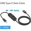 NONE Cavo dati da USB a tipo C con interruttore on/off per trasferimento dati di ricarica rapida, cavo interruttore di alimentazione USB tipo C per telefono LED USB ecc.