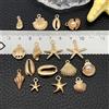 NONE 16 ciondoli KC Gold Ocean Series (conchiglie/stella marina - 1 pezzo per design) - Ideale per creare collane, bracciali e orecchini"