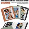CAIUL Album fotografico portatile in pelle PU, 28 tasche, compatibile con Polaroid iType/600/SX70 e Fujifilm Instax Wide 210/300/400,