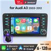 Junsun 7 "Wireless CarPlay Android Auto Autoradio per Audi A3 8P S3 2003 2004 2005-2012 GPS Stereo Multimediale WiFi 4G 8core RDS