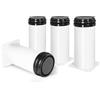 NONE 4 Pezzi Gambe Regolabili in Acciaio Inox per Mobili, Gambe Metalliche Rotonde Bianche per Tavolino, Armadietto, Scrivania, Divano, Mensole