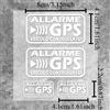 NONE 1SET "ALLARME GPS VEICOLO CONTROLLATO" Decalcomanie impermeabili di varie dimensioni per decorazioni di sicurezza per veicoli auto