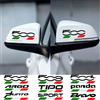 NONE 2 Pezzi, Bandiera Italiana, Adesivo Riflettente per Carrozzeria Auto per Fiat Abarth 595 695 500 500X 500e 500L Punto Bravo Argo Tipo Panda Accessori