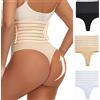 CXZD Mutandine Modellanti a Vita Alta da Donna, Traspiranti, Snellenti, Contenitive, Solleva-Glutei, Sexy, a Perizoma