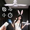 NONE Ventilatore da Soffitto LED con Luce e Telecomando 30W 40W Dimmerabile Attacco E27 per Camera da Letto e Soggiorno 6 Pale 3 Velocità