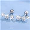 Huitan Orecchini a bottone da donna Huitan Minialist con zirconi cubici brillanti intarsiati, accessori versatili e alla moda per tutti i giorni, gioielli affascinanti per feste