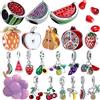 NONE Nuovi Charm in Argento Sterling 925 a Forma di Anguria, Uva e Fragola per Bracciali e Collane Fai-da-Te, Gioielli Raffinati da Regalo per Donne