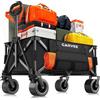 HiMISS Carrello Pieghevole Resistente da 200L, Capacità 200KG, Carrello da Spiaggia per Tutti i Terreni, Trolley Pieghevole da Campeggio, Carrello per la Spesa 360° ° Ruote