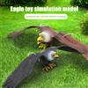 eelhoe Fischietto da appendere a forma di aquila in plastica, realistica statuetta di uccello in volo, efficace repellente per uccelli, spaventapasseri a forma di falco per uso esterno in giardino e cortile