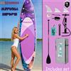 funwater Tavola da Paddle gonfiabile ultraleggera Funwater, tavola da Paddle di dimensioni 320-350 cm, materiale in PVC, sport acquatici per adulti, yoga, pesca, viaggi, tavola da Paddle antiscivolo per surf