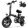 URLIFE F1L Bici Elettrica Pieghevole 14'' 500W 48V 7.5Ah Batteria Rimovibile Ricarica Rapida 40 KM Sospensione Anteriore Idraulica Freni a Doppio Disco Bici Elettrica da Pendolare