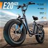 URLIFE Bicicletta elettrica Urlife E20 Pro, potenza massima 1500W, pneumatici 20x4 pollici, display LCD rimovibile 48V, 7 velocità, freni a disco idraulici, bici elettrica per adulti.