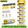 NDNNAS 2-100 Pezzi Batterie Alcaline 23A 12V A23 E23A L1028 MN21 V23GA GP23A LRV08 a Lunga Durata per Campanello, Telecomando, Garage