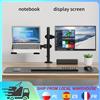 zollor Supporto per Monitor Doppio Completamente Regolabile per Schermi da 13-27 Pollici e Laptop da 17 Pollici, Supporto Ergonomico da Scrivania con Morsetto, ±90° ° Supporto Inclinabile, Carico 8KG,
