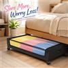 NONE Contenitore portaoggetti sottoletto con ruote e coperchio, design estraibile salvaspazio per scarpe, vestiti, dormitorio, camera da letto
