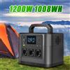 NONE Centrale elettrica portatile DEMUDA M9 1200W, generatore solare 1008Wh con batteria Lifepo4, per uso domestico, campeggio e alimentazione mobile.